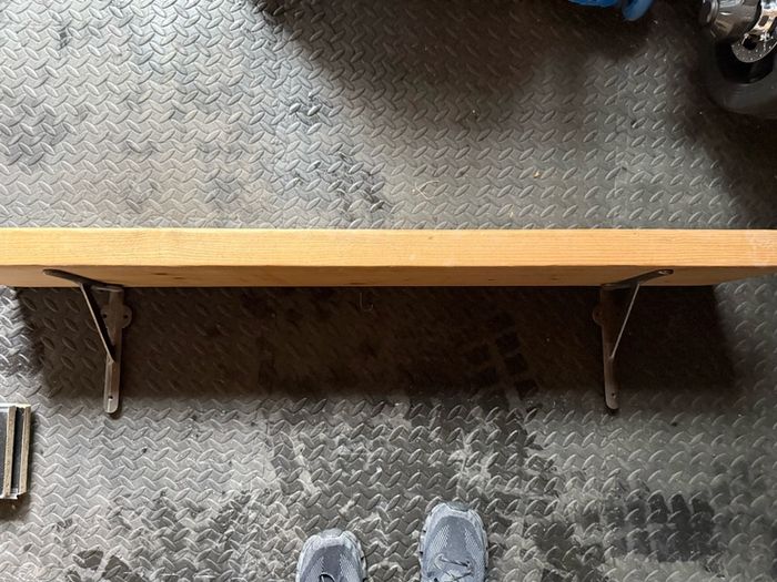 2 Rustic wooden wall shelves
