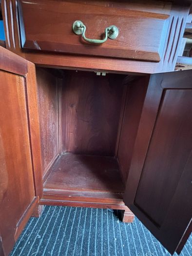 Vintage Mahogany Hall Stand with Mirror & Hooks