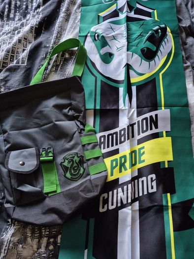 Slytherin Banner and Bag
