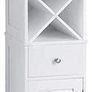 Bathroom cabinet Tallboy with 2 louvre doors White Image 2