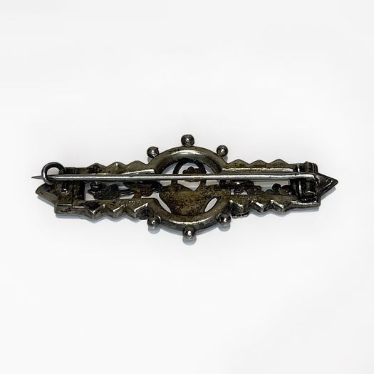 Antique Sterling silver sweetheart brooch