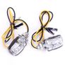 2x 12V Black Motorcycle Indicators Turn Signal Light Image 3