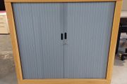 Oak Wooden Tambour Cabinet