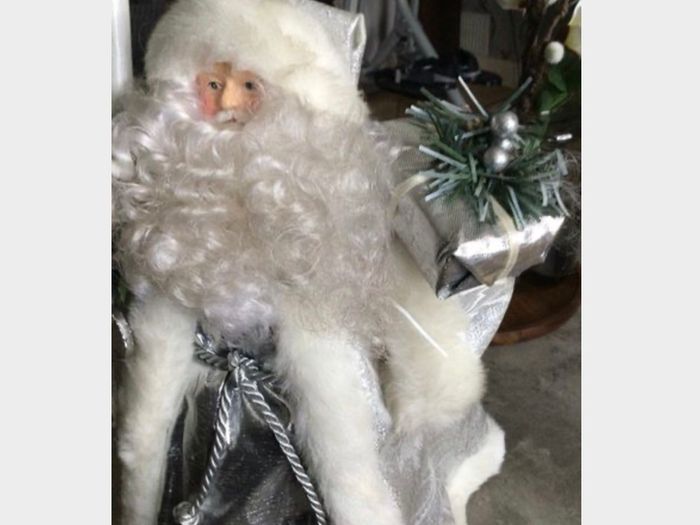 Silver Santa Tree Topper