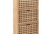 Shoe Storage Cabinet 55x20x104 cm Solid Walnut Wood