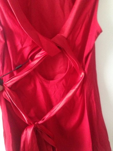'Only' red satin/cotton top