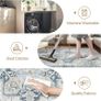 Round Rugs Living Room 160cm, Vintage Area Rugs, Machine Washable, Non-Slip Carpet, Low Pile, Non-Shedding, Traditional Oriental Printed Design, Dining Room, Bedroom Image 2