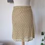 Vintage 1990s Y2K A-Wear gold crochet mini skirt S M boho Irish brand Image 3