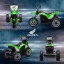6V Kids Motorbike, Three-Wheel Kids Electric Bike with Horn, Startup Sound for Ages 18-36 Months Green Image 5