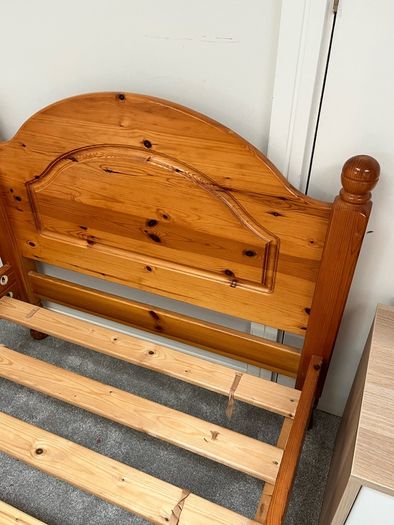 2 Solid wood bed frames - great condition
