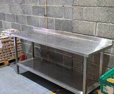Commercial stainless steel kitchen counter worktop