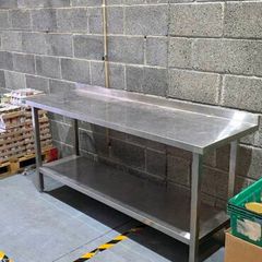 Commercial stainless steel kitchen counter worktop