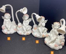 Little Angel Polyresin Lamp | White, Battery powered