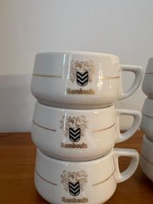 Vintage Rombouts Royal Mosa Holland COFFEE CUP,USED,x 6
