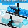 Long Reach Window Cleaning Equipment, 3 in 1 Telescopic Window Cleaner, 270 Rotating Squeegee Window Cleaning Kit with 8 Extendable Pole for Indoor/Outdoor High Window, Blue Image 3