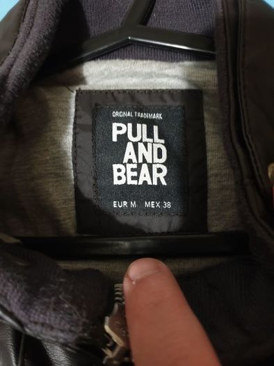pull and bear black medium large jacket