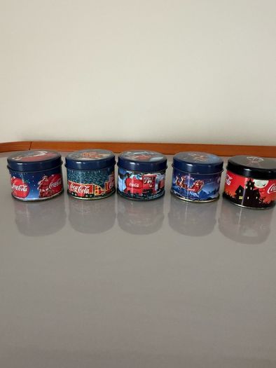 Vintage Coca Cola holiday candles 4 Christmas 1 Halloween