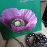 Purpke Poppy Costume  Necklace & .Bracelet. Length  - 8"-9".Add Up  Already. Image 5