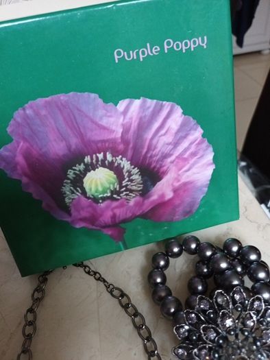 Purpke Poppy Costume  Necklace & .Bracelet. Length  - 8"-9".Add Up  Already.