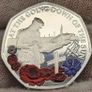 The London Mint Office Gibraltar 2023 Silver Proof 50p Coin Lest We Forget Colorised Image 6