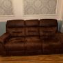 DFS suede 3 seater reclining sofa Image 2