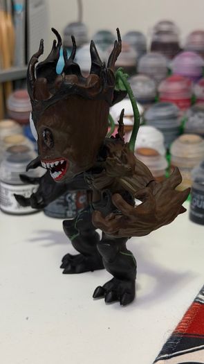 Venom Groot Figure Hand Painted 3D Print