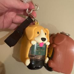 Bath and body works sanitiser and dog poo bag dispenser