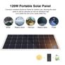 120W, 12V Solar Panel Kit with 20 A Solar Charge Controller and 5 m Solar Cable and Z Mounts for RV Boat Motor-home Image 9