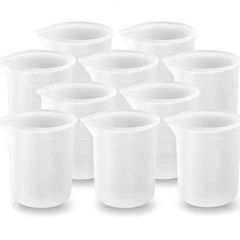 10 Pcs 100ml Silicone Measuring Cups,Precise Scale Squeeze and Pour Liquid Measure Cup for Handmade Craft Resin DIY Glue Tools Non-Stick Mixing Cups (FREE POSTAGE)