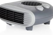 2000W Portable Flat Fan Heater with 2 Heat Settings and Overheat Protection, Dark Titanium