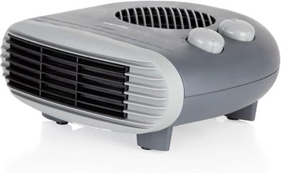 2000W Portable Flat Fan Heater with 2 Heat Settings and Overheat Protection, Dark Titanium