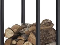 main image for ad Firewood Rack Wooden Shelter for Indoor and Outdoor Use Wood Storage Made of Steel Firewood Stand Black