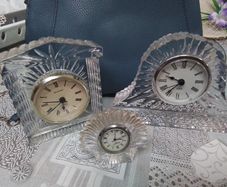 Cut Glass Crystal Clocks