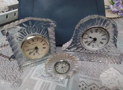 Cut Glass Crystal Clocks