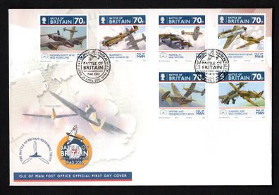 2010 Isle of Man 70th Anniversary of the Battle of Britain Commemorative Stamps First Day Cover (FDC)