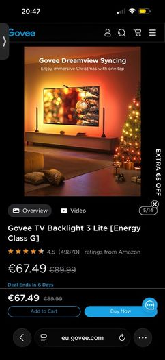 Govee TV Backlight 3 Lite 55'-65'