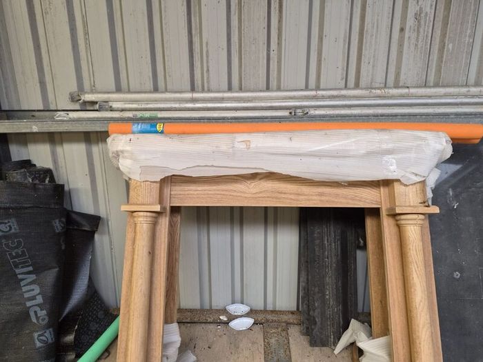 Fireplaces, doors, tiles, Steel acrow, cabinets.