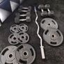 Full set gym at home. Bench press Z-bar plates Image 2