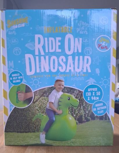 Inflatable ride on dinosaur