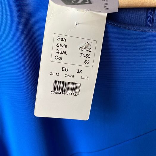 BNWT Tia Cobalt Blue Midi Dress