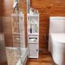 _4 Layers Living Room Cabinet Rack Cupboard Storage Shelves Bathroom Corner Floor Cabinet Unit Toilet Tissue Drawers Furniture Image 2