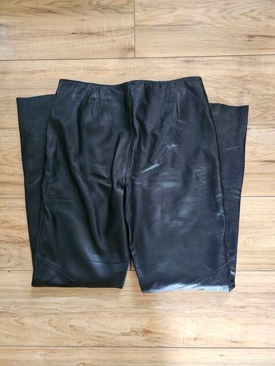 Vintage 1990's Siena Studio Genuine Leather Black Trousers