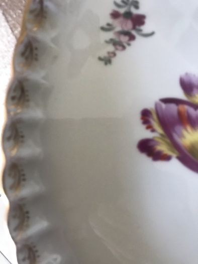 Antique Hand Painted Meissen Plate