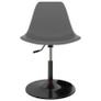 Swivel Dining Chairs 4 pcs Light Grey PP Image 4