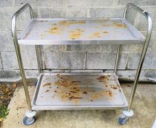 Stainless Steel 2Tier Utility Shelving Cart / Trolley