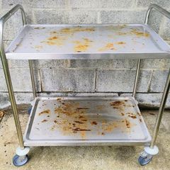 Stainless Steel 2Tier Utility Shelving Cart / Trolley