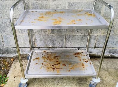 Stainless Steel 2Tier Utility Shelving Cart / Trolley