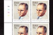 2011 Ireland Birth Centenary of Brian O'Nolan Commemorative Stamps Plate Block 1A1A1A1A Mint Never Hinged (MNH)