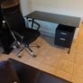 Glass top work desk and chair Image 6