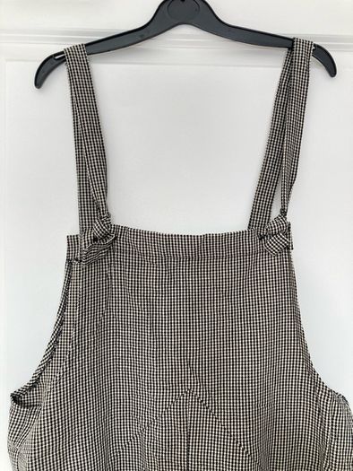 Pitagora limited edition houndstooth unisex dungarees.